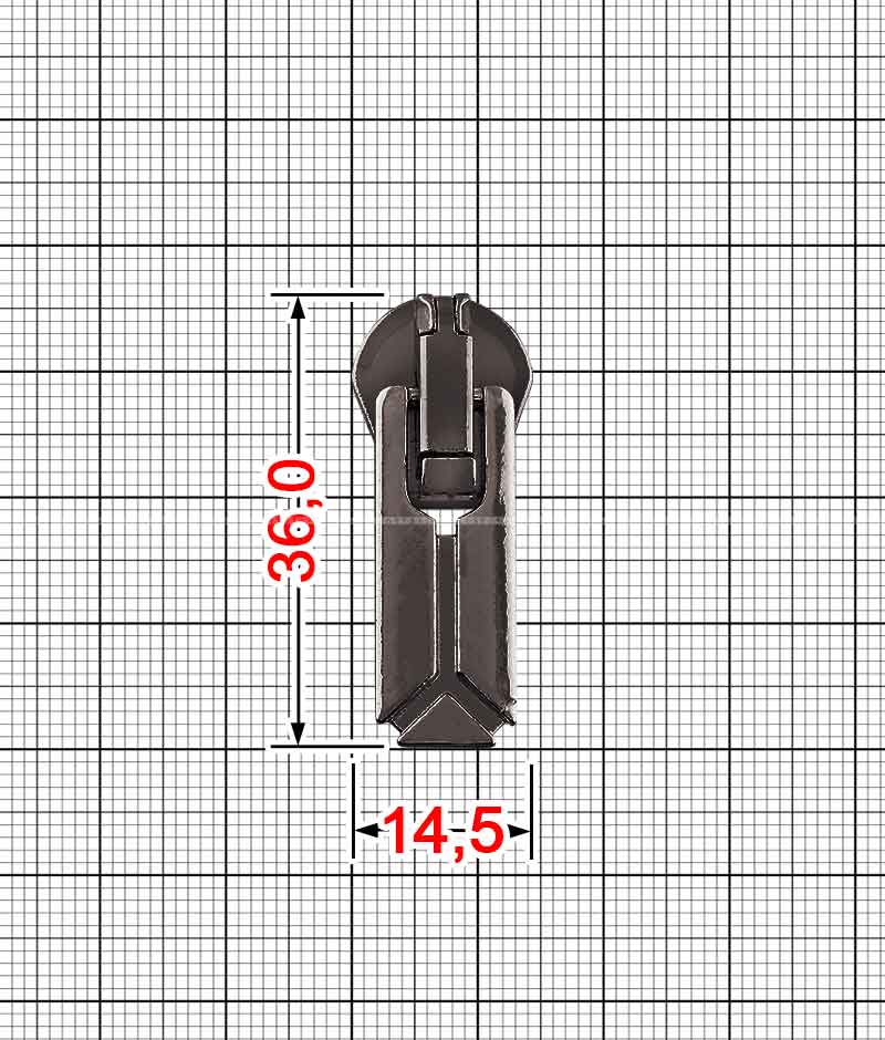 Бігунок SM-8-26-ДЕКОР (темний нікель) - Фото 1
