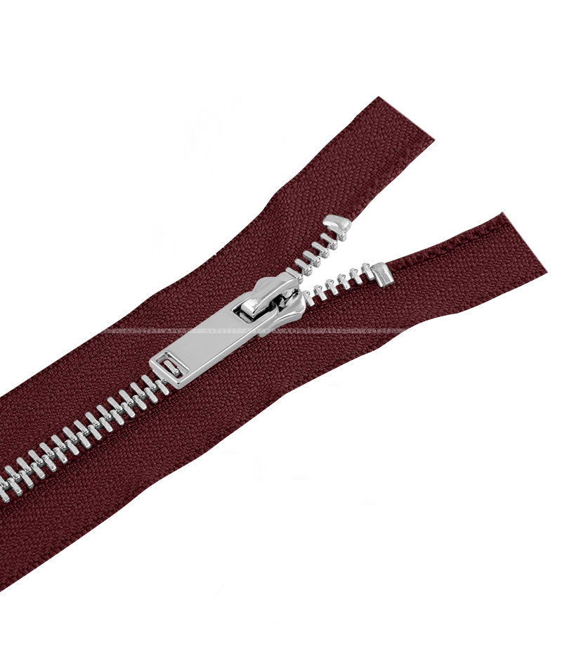 Молния металлическая разъемная 041MR-5-549 (021 марсала/серебро) product.image_alt