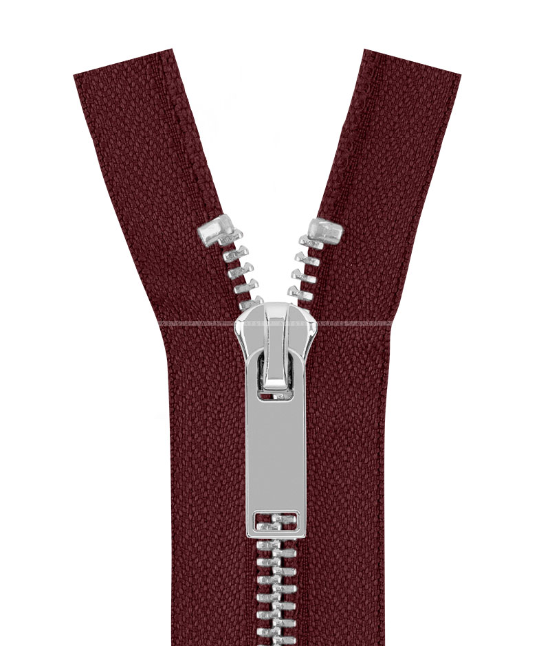 Молния металлическая разъемная 041MR-5-549 (021 марсала/серебро) product.image_alt