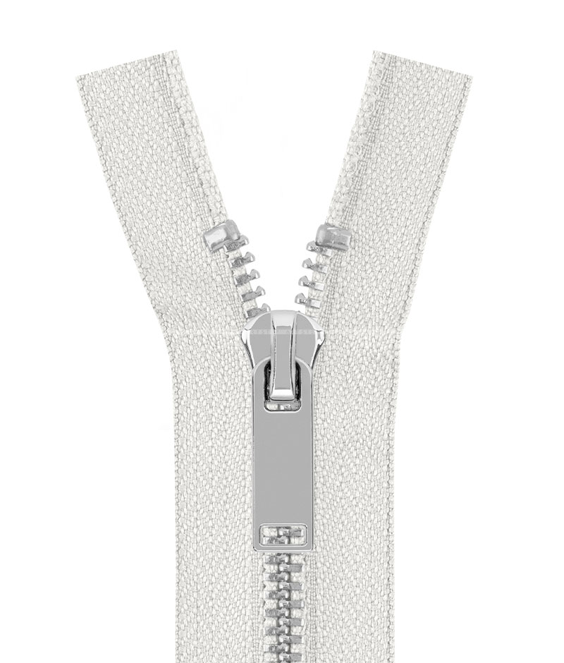 Блискавка металева роз'ємна  041MR-5-549 (030 білий/срібло) - Фото 3