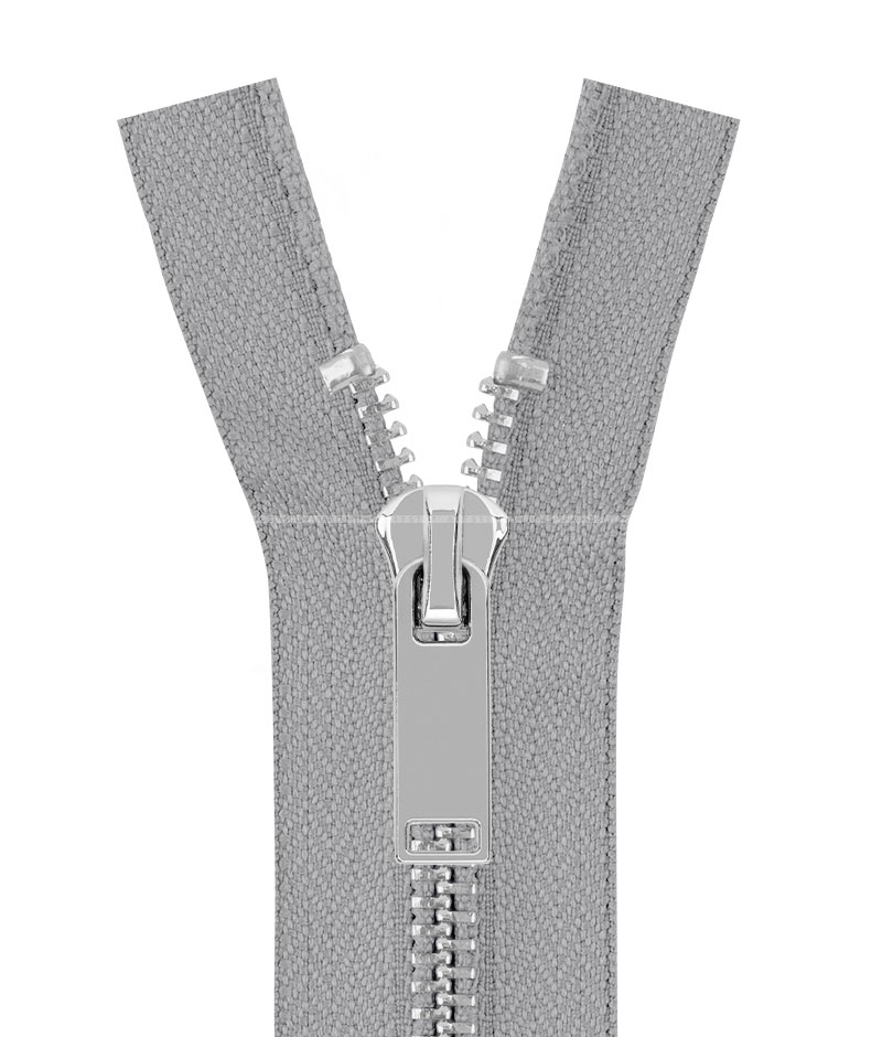 Блискавка металева роз'ємна  041MR-5-549 (329 грей2/срібло) - Фото 3