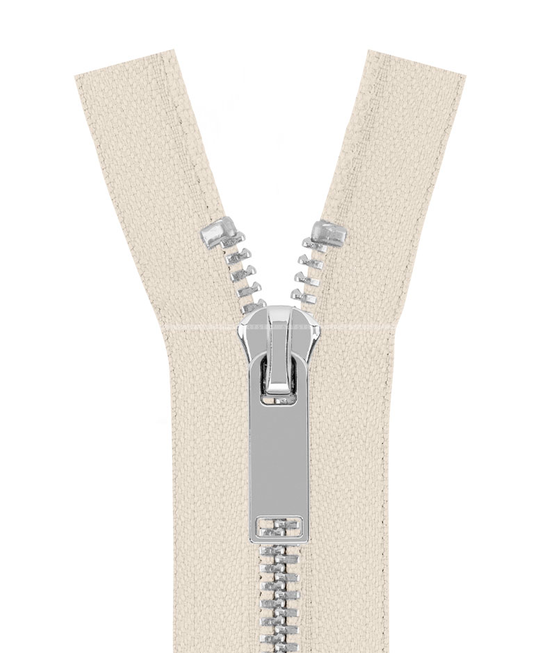 Блискавка металева роз'ємна  041MR-5-549 (841 молочний/срібло) - Фото 2