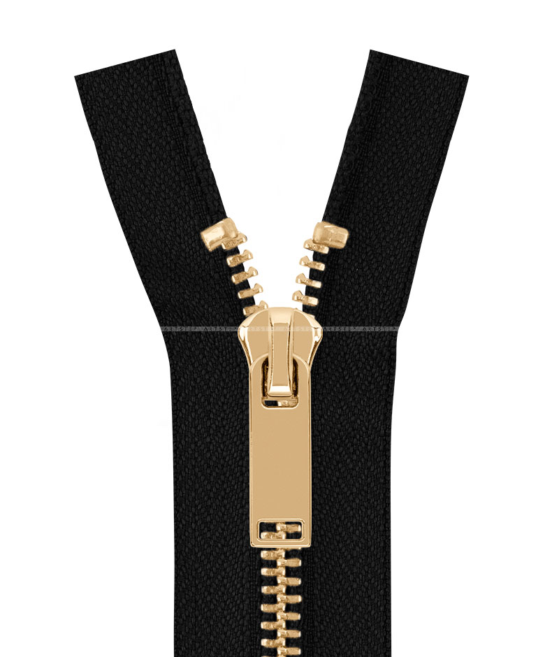 Блискавка металева роз'ємна  041MR-5-549 (чорний/золото) - Фото 3