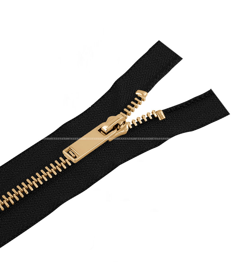 Блискавка металева роз'ємна  041MR-5-549 (чорний/золото) - Фото 2