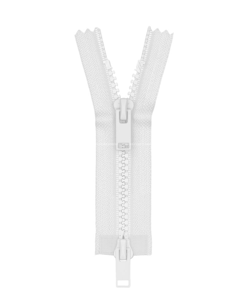 Молния тракторная разъемная на 2 бегунка TW.08TR-5-519+519 (белый)