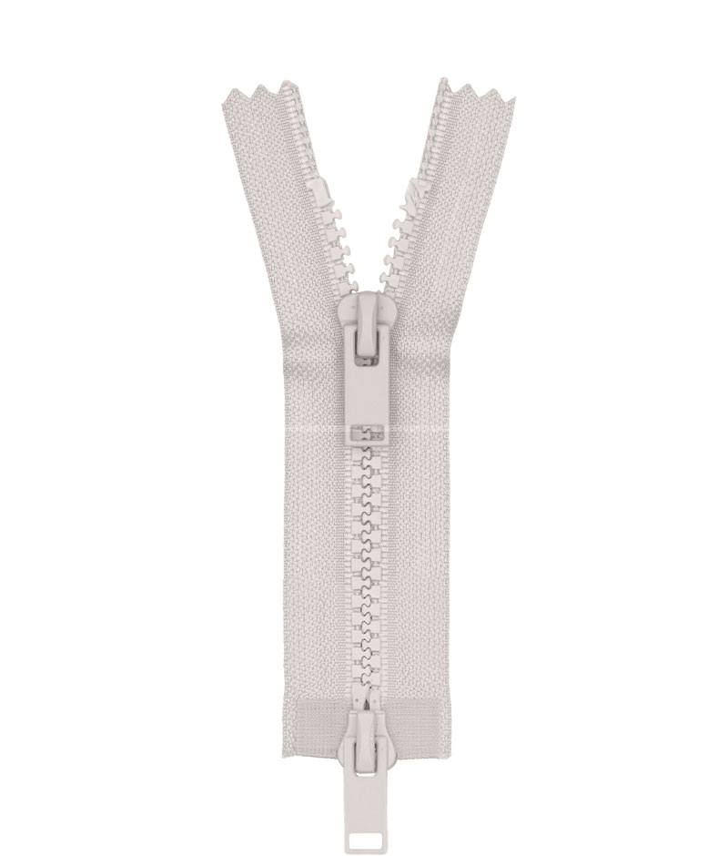 Блискавка тракторна роз'ємна на 2 бігунки TW.08TR-5-519+519 (молочний)