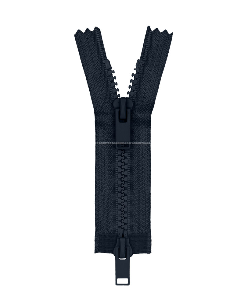 Блискавка тракторна роз'ємна на 2 бігунки TW.08TR-5-519+519 (синій)