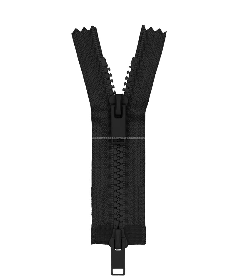 Молния тракторная разъемная на 2 бегунка TW.08TR-5-519+519 (черный)